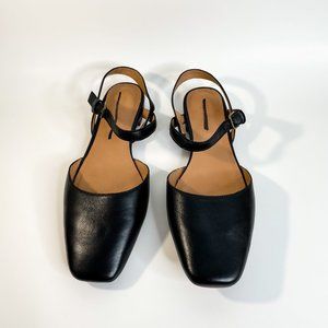 Madewell The Jeanne Slingback Flat in Leather